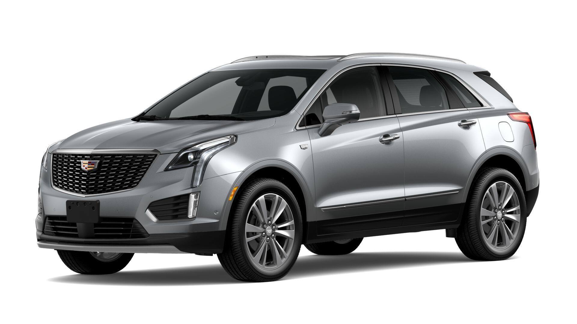 2026 Cadillac XT5 Premium Luxury in Argent Silver Metallic — front three-quarter view