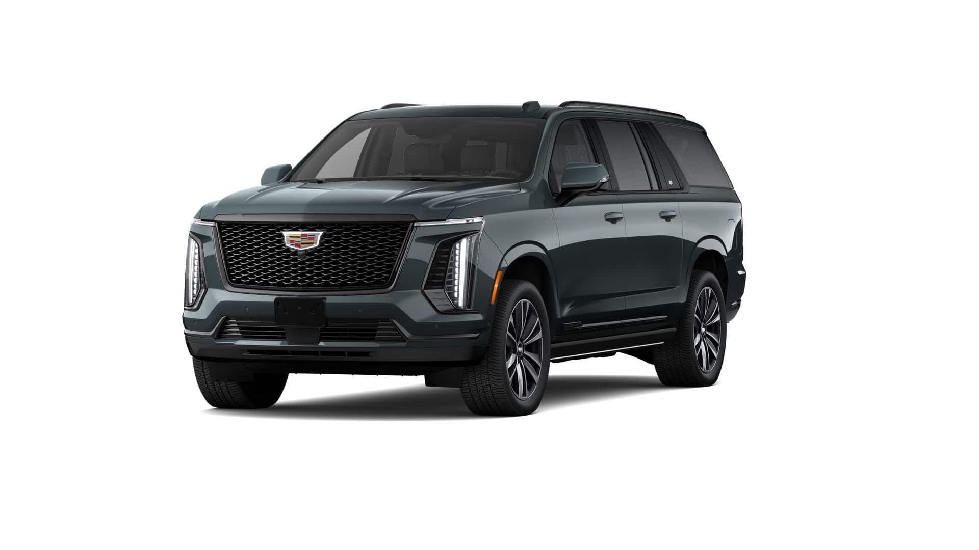 2026 Cadillac Escalade ESV Sport in Aegean Stone — front three-quarter view